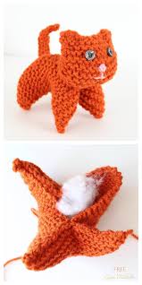 Easy and cute little fairy dolls to knit with flowers and strawberries. Knit Plush Cat Toy Free Knitting Patterns