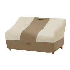 Hampton Bay Patio Deep Seat Loveseat Cover Beige Patio Furniture Covers Deep Seating Loveseat Covers