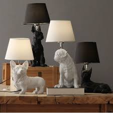 Nordic Resin Cloth Bed Bedside Lamps Creative Study Installed Danish Retro Desk Lamp Desk Light Cute Beautiful Puppy Tab Table Lamp Dog Table Black Table Lamps
