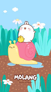 Follow us to keep up with molang and piu piu's latest news and adventures! Snail Ride Mobile Wallpaper Molang