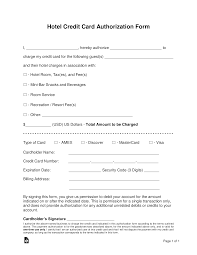Maybe you would like to learn more about one of these? Free Hotel Credit Card Authorization Forms Word Pdf Eforms