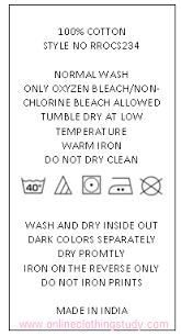 Apparel Wash Care Label Inspirasi Kaos Desain