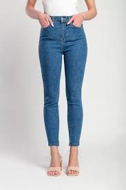 Luxe Jeans“ High-Waist-Skinny-Jeans mit Super-Stretch