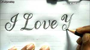 Create cursive letters that you can copy and paste into your favorite social media channels. How To Write I Love You In Cursive Writing Calligraphy I Love You Rua Sign Writing Youtube