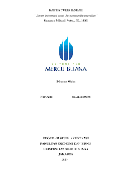 Contoh karya ilmiah tentang ekonomi manajemen. Pdf Karya Tulis Ilmiah Sistem Informasi Untuk Persaingan Keunggulan
