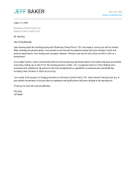 This type of reference letter is written when a teacher is looking for employment. Primary Teacher Cover Letter Jobhero