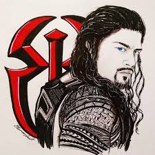 Romanreigns Wwe Thebigdog Romanempire Raw Rr Btr Wrestling Sketch Drawing Portrait Roman Reigns Drawing Wwe Roman Reigns Wwe Superstar Roman Reigns