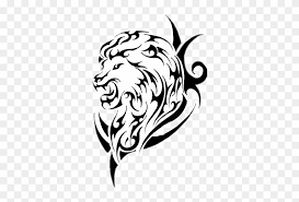 The usual tribal style is used to create the lion's head as one solid tattoo. Report Abuse Tribal Tattoos Lion Face Free Transparent Png Clipart Images Download