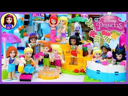 Disney Princess Lego Pool Party Dress Up Swimwear Silly Play Kids Toys Youtube Lego Activities Lego Friends American Girl Doll House