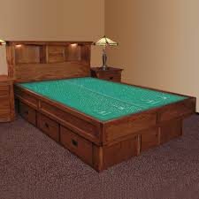 Build the headboard frame by spacing 1×2's 8 1/2″ and 8 3/4″ apart, use 1″ pocket hole screws and apply wood glue at the joints and attach the 1×2′ boards to the. Mission Creek Waterbed With Bookcase Headboard Casepieces Innomax