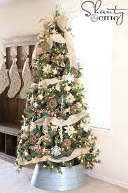 Christmas Tree Reveal Rustic Christmas Tree Silver Christmas Tree Christmas Diy