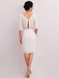 White Pencil Dress Elegant Midi Dress Medium Sleeve Knee Etsy White Pencil Dress Casual Wedding Dress Elegant Midi Dresses