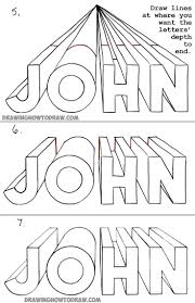 Drawing 3d Letters With One Point Perspective Tutorial For Kids Perspective Drawing Lessons Perspective Drawing One Point Perspective