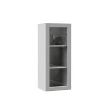 Hampton Bay Designer Series Melvern Assembled 15x36x12 In Wall Kitchen Cabinet With Glass Door In Heron Gray Wgd1536 Mlgr Glass Kitchen Cabinet Doors Glass Cabinet Doors Glass Door