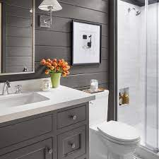 Bathroom with marble countertop and white vanity Small Bathroom Before And After Smart Paint Opens Up A Space This Old House