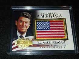 2016 DECISION RONALD REAGAN GOD BLESS AMERICA FLAG PATCH CARD ...