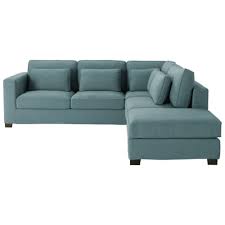 Sei alle prese con lo stesso modello ma con un piccolo angolo a penisola. Divano Ad Angolo 5 Posti Blu Petrolio Milano Maisons Du Monde