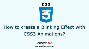 Write your first css animation. How To Create A Blinking Effect With Css3 Animations