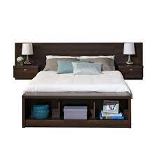 The color helps to elevate a simple bedroom, creating a beautiful and mature look. Kingfisher Lane King Platform Storage Bed With Floating Headboard Walmart Com Walmart Com