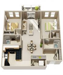 50 Plans 3d D Appartement Avec 2 Chambres Plan Maison Plan Maison 3d Maison Sims