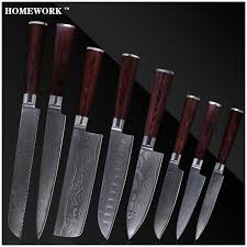 Kitchen/bbq/hunting knives sets are available here. Handmade Damascus Knives Set Slicing Bread Chopper Santoku Chef Santoku Pizza Knife Utility Kitchen Knives Set Cooking Knives Knife River Tools Knifetools Manicure Aliexpress