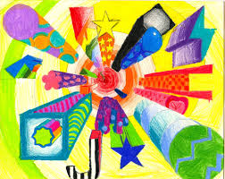 4th 5th Grade Art One Point Perspective Project Students Can Use Letters Of Their Name Or Shapes Perspective Art 5th Grade Art Geometric Shapes Art