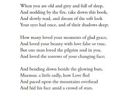 When You Are Old Poetry Of William Butler Yeats Prime Education