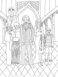 She always loves to be with mr addams and has a soft and droopy voice. The Addams Family Coloring Page Family Coloring Pages Coloring Pages Vintage Coloring Books