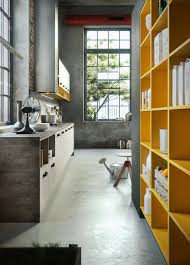 We believe in helping you find the product that is right for you. Modern Industrial Grey Kitchen With Yellow Shelves Minimalistisch Kuche Miami Von Arredo Casa Group