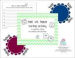 Have Vs Has Grammar Sorting Activity Sorting Activity Speech Therapy Resources Grammar Activities