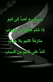 اللئيم وما شيء أحب إلى لئيم إذا شتم الكريم من الجواب متاركة اللئيم بلا جواب أشد على اللئيم من السباب Me Quotes