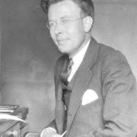 Ernest Orlando Lawrence at his desk in LeConte Hall