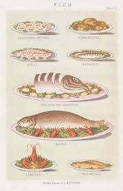 Regency Dish Fish Food Illustrations Victorian Recipes Food History