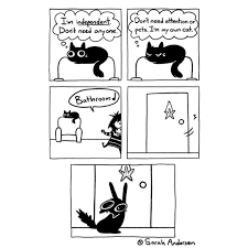 Cat Photos On Instagram I Am Independent Umm No Credit Sarahandersencomics Catcurioonline Sarah Andersen Cat Comics Cats