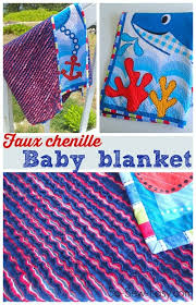 Step by step tutorial on how to sew a beautiful faux chenille baby blanket or quilt. Faux Chenille Baby Blanket So Sew Easy