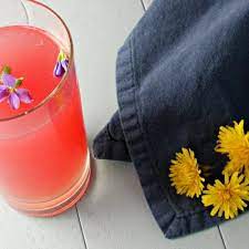 Homemade Violet And Dandelion Pink Lemonade Recipe Dandelion Organic Lemons Homemade
