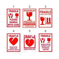 Lalu select all atau bisa juga. Stiker Fragile 6 Cm X 10 Cm Bahan Sticker Chromo Tahan Air Stiker Barang Mudah Pecah Shopee Indonesia