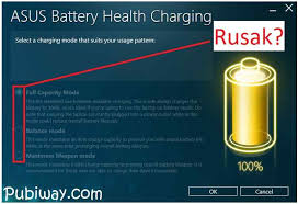 Aplikasi Asus Battery Health Charging Tidak Berfungsi Pubiway