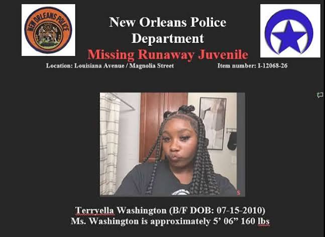 New Orleans Police Ask for Public's Help to Find Missing Teen Terryella Washington