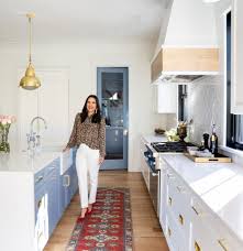 Bohemian grey and white kitchen. Our Modern Classic Blue White Kitchen