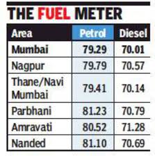 Diesel price after recent revision, a liter of diesel. Petrol Diesel On Fire Cross Rs 80 And Rs 70 A Litre In Maharashtra Mumbai News Times Of India