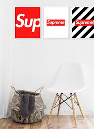 Opperste Vak Logo Set Van 3 Prints Supreme Kicks Sneaker Etsy In 2020 Hypebeast Room Home Decor Bedroom Kids Bedroom Sets