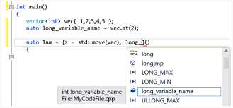 In c++, the term object has a narrower definition that excludes functions. Intellisense Per C Visual Studio Microsoft Docs