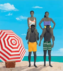Amy Sherald Precious Jewels By The Sea 2019 Oil On Canvas 120 X 108 X 2 In C Amy Sherald Image Courtesy The A In 2020 Amy Sherald Black Artists Female Artists