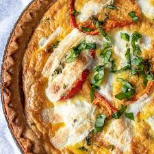 Roasted Tomato Mozzarella And Spinach Quiche Recipe Quiche Recipes Spinach Quiche Recipes Recipes