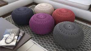 Buy knitted seat on ebay. Artstation Pouf Ottoman Cotton Knitted Seat 3d Model Resources