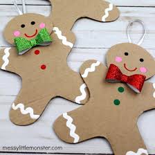 Place your gingerbread shapes on the lined trays, allowing space for. Cardboard Gingerbread Man Craft Template Included Messy Little Monster