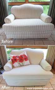 Camel back sofas & couches : Canvas Slipcover For Camelback Loveseat The Slipcover Maker