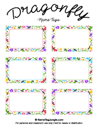 free printable nature name tags
