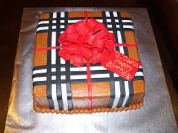 Black And White Checkered Cake Ribbon Burberry Plaid